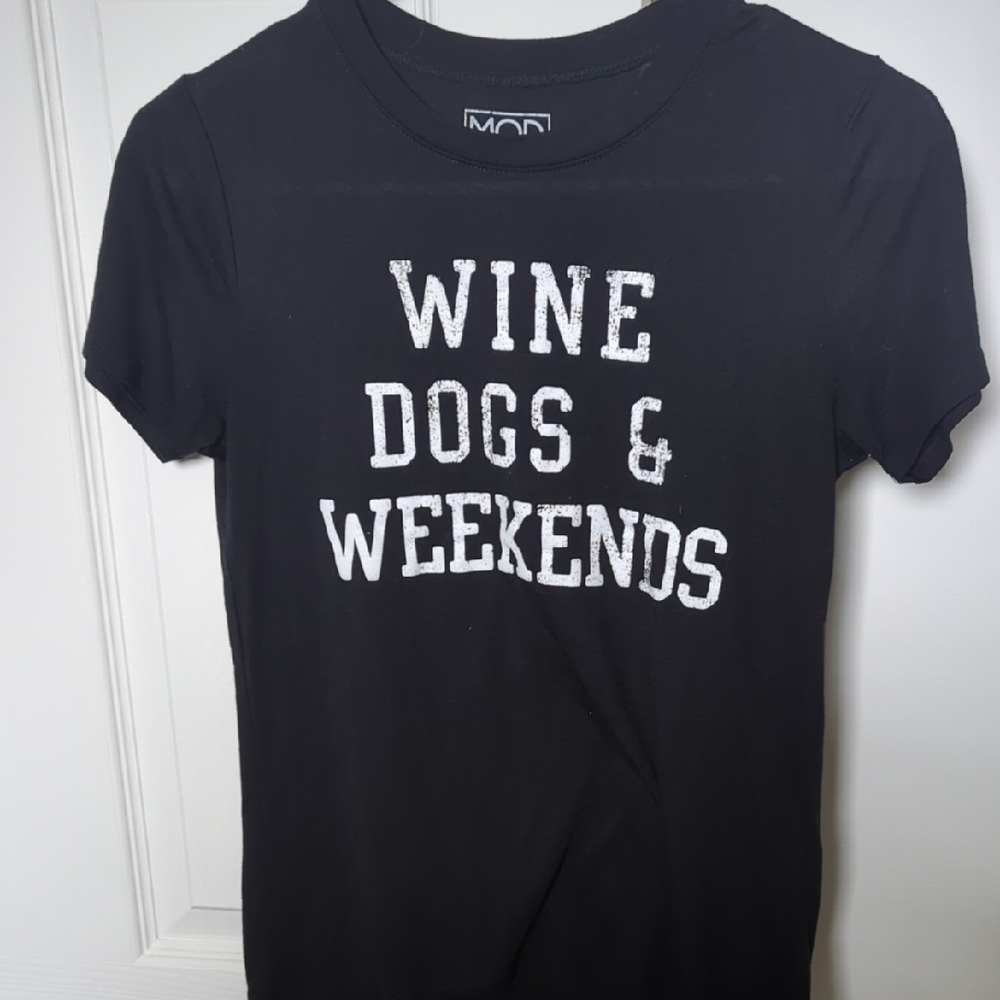 Modern Lux Black Tee with Silver Text